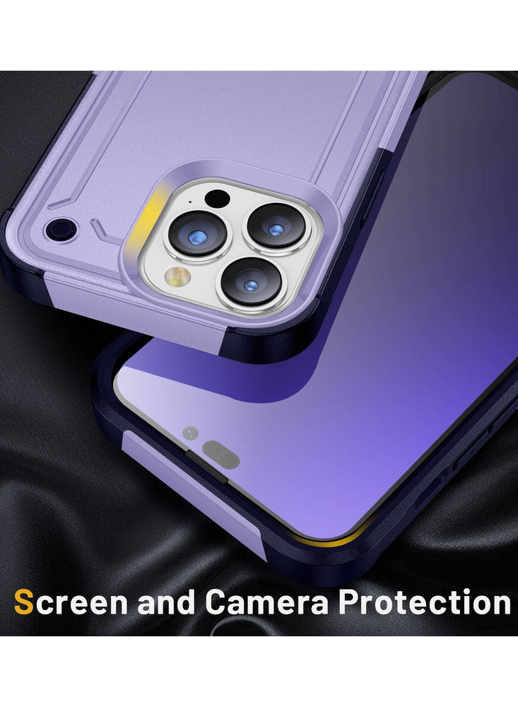 Zchiko iPhone 14 Pro Max Case 6.7 Inch Anti-Drop Shock Absorption Anti-Scratch and Hard Back Military Grade, Hybrid Case Cell Phone Case iPhone 14 Pro Max Case. Color - Purple