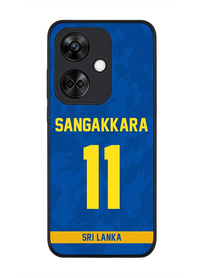 Rugged Black Edge case for OnePlus Nord CE3 Custom Slim fit Thin Phone Case Cover - Team Sri lanka Kumar Sangakkara, Jersey No 11