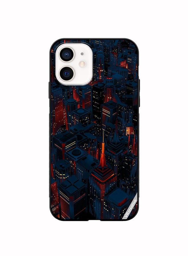 Protective Case Cover For Apple iPhone 12 Dark City Design Multicolour