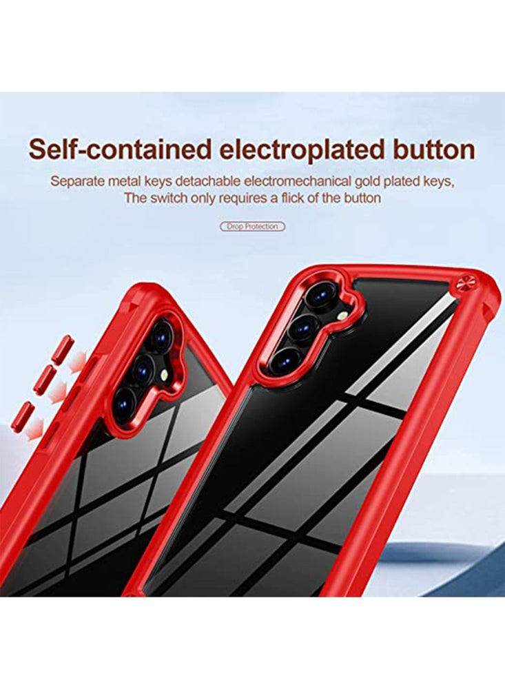 Samsung Galaxy A54 Case Cover Protector Protection with Anti-Drop Anti-Yellowing Anti-Scratch TPU + PC Lens Protection Phone Case