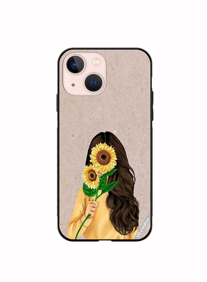 Protective Case Cover For Apple iPhone 14 Sunflower2 Design Multicolour