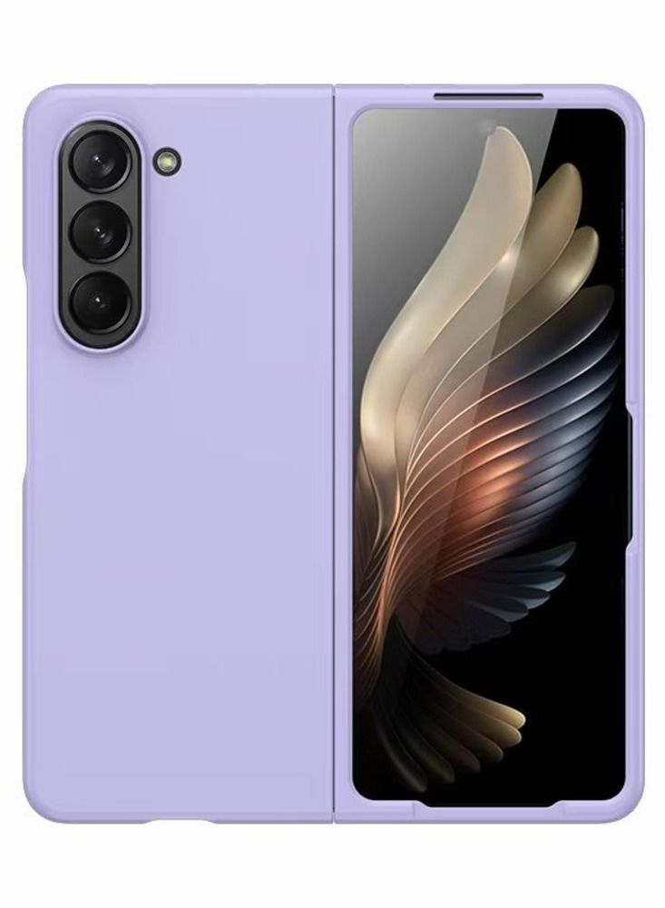 Slim Case Designed for Samsung Galaxy Z Fold 5 , Ultra-Thin Hard & Matte Polycarbonate with Non-Slip Grip Shockproof Purple Colour