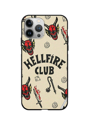 Protective Case Cover For Apple iPhone 11 Pro Hellfire Club Design Multicolour