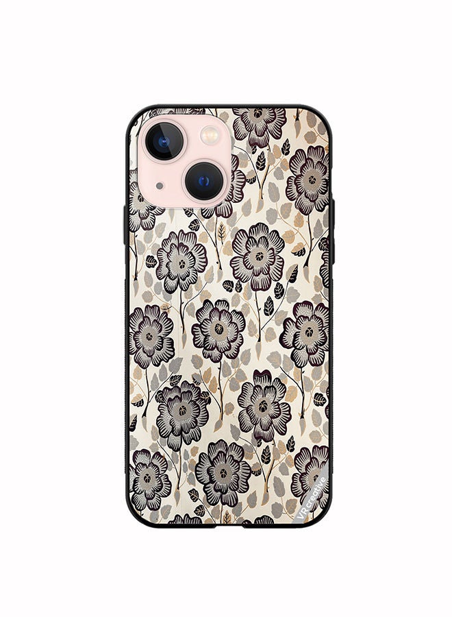 Protective Case Cover For Apple iPhone 13 Floral Design Multicolour