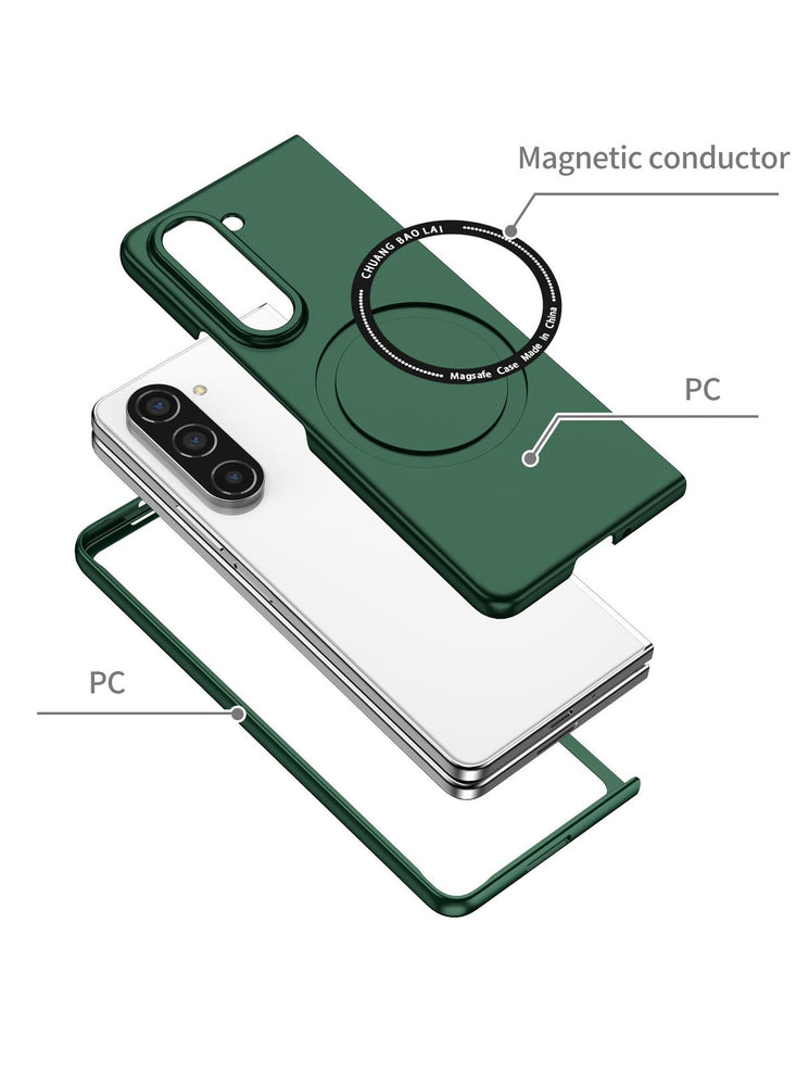 Ultra Protective Case for Samsung Galaxy Z Fold 5 Case - Compatible with MagSafe Wireless Charger, Rugged Shockproof Cover for Galaxy Z Fold5 5G (Green)