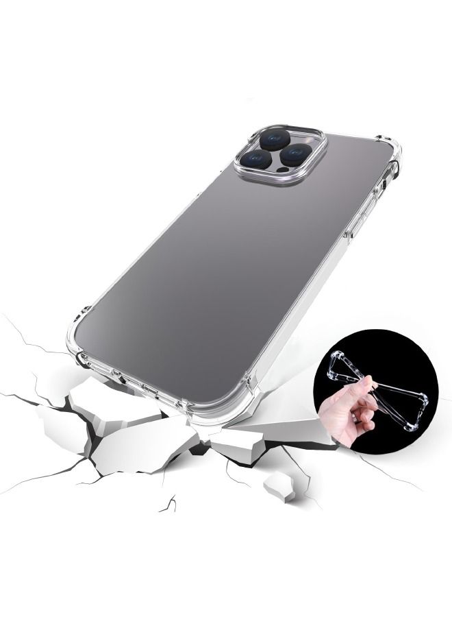 iphone 15 Pro Case, Slim Flexible TPU Airbag Bumper Shock Absorption Rubber Soft Silicone Case Cover Fit for Apple iphone 15 Pro (Clear)