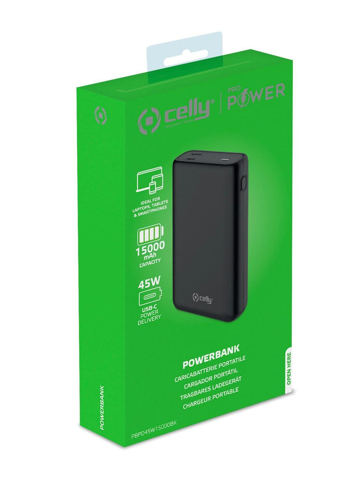 Power Bank PD 45W 15000 Mah [PRO POWER], USB-C Power  Ideal for Laptops,,Tablets & SmartPhones