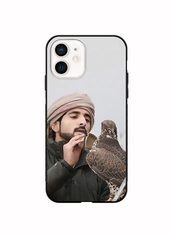 Protective Case Cover For Apple iPhone 12 Sheikh Hamdan Loving His Eagle Design Multicolour