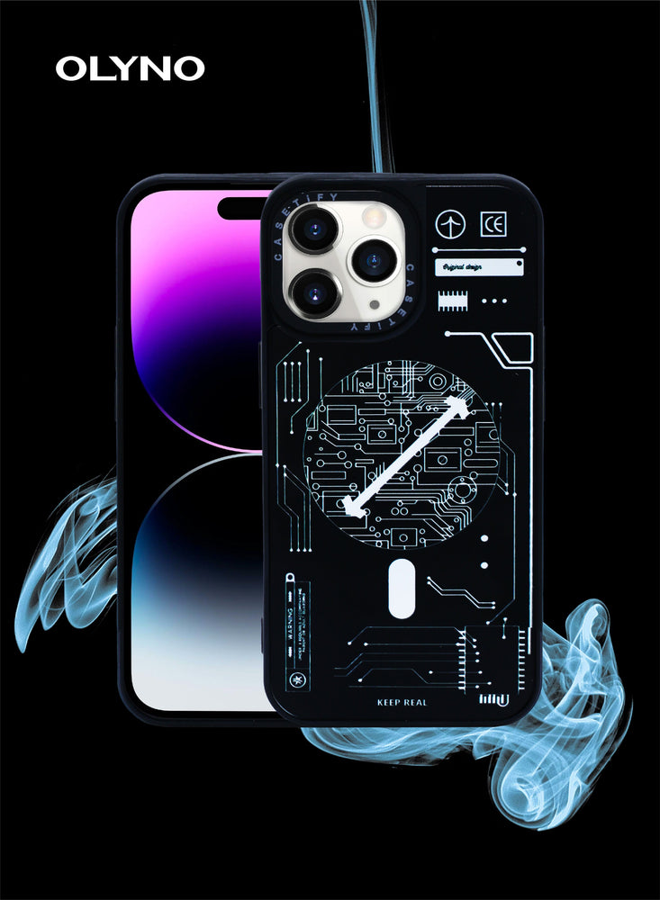 TechVisage Slim iPhone 12 Pro Max Back Case With Circuit Board Design【Shockproof Silicone Polymer】Stylish Modern Protective Cover