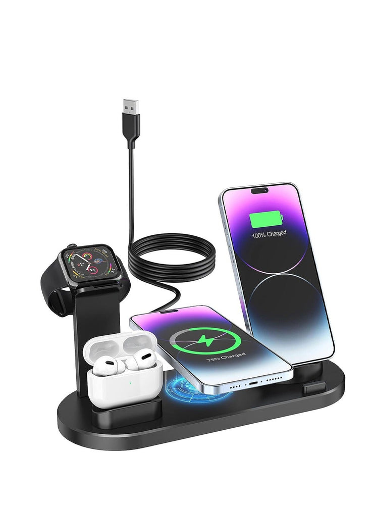 6 in 1 Wireless Charger Stand For Apple iPhone Mobiles 15W