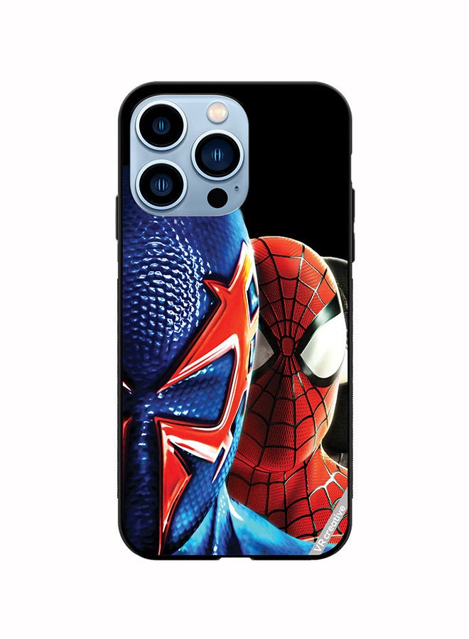 Protective Case Cover For Apple iPhone 13 Pro Max Spiderman Design Multicolour