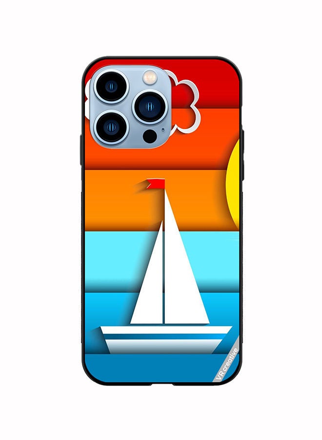 Protective Case Cover For Apple iPhone 13 Pro Boat Design Multicolour