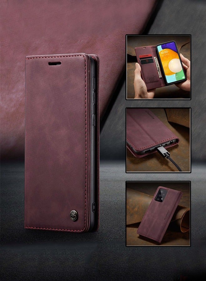 Samsung Galaxy A53 Case Military Grade Protective Leather Wallet A53 Phone Case Soft Scratch Resistant Kickstand Cover with Card Slots Money Pocket