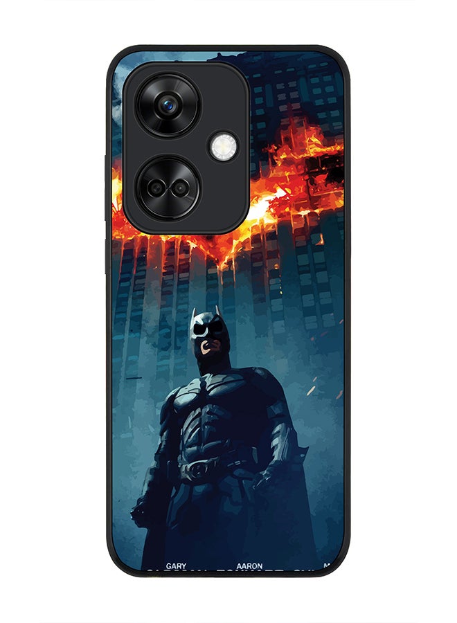 Rugged Black Edge case for OnePlus Nord CE3 Custom Slim fit Flexible Anti Drop Thin Phone Case Cover - Burning Batman