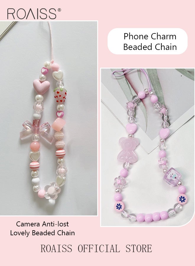 High Quality Mobile Phone Pendant Camera Anti Lost Rope Handmade Beads Cute and Fashionable Versatile for Everyday Use