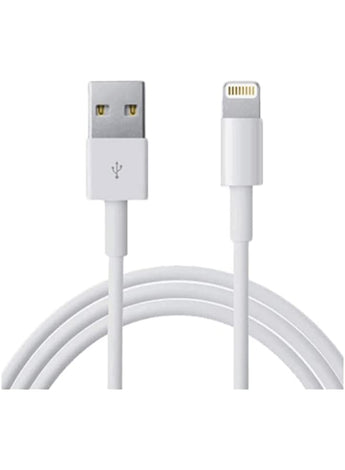 USB To Lightning Data Sync And Charging Cable For Apple iPhone White/Silver