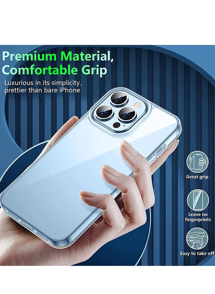 iPhone 14 Pro Max 6.7 Inch Ultra Slim Case, Soft TPU Material with 4 Corners Bumper, Shockproof Protection Anti-Scratch Anti-Drop Clear TPU Clear Case with Tempered Glass screen protector