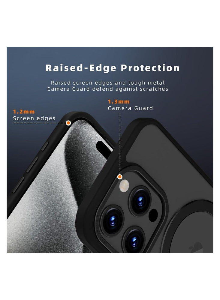 X-Level Pithy Stone Series Magnetic Compatible with iPhone 15 Pro Max Case Magsafe  - Black Color