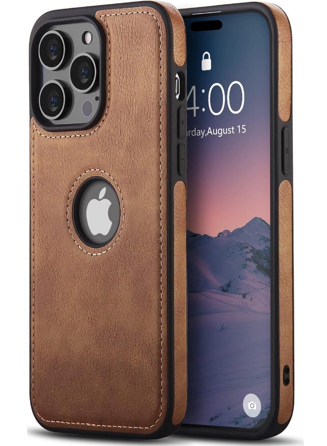 iPhone 15 Pro Case, Vegan Leather Protective Case for iPhone 15 Pro 6.1