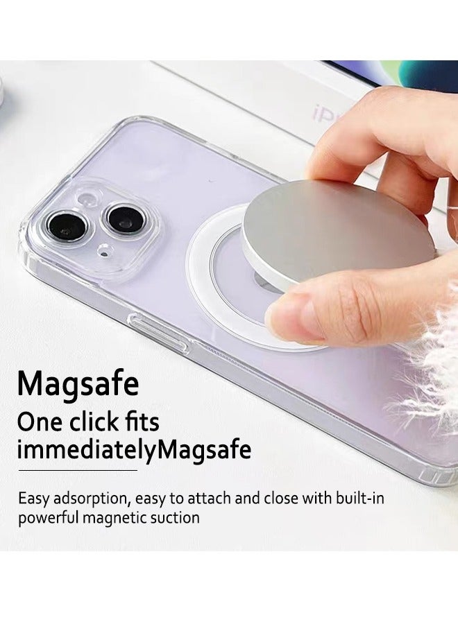 iPhone 15 plus Case Cover [Compatible with MagSafe] [Strong Magnetic] [10FT Military Grade Protective] Full Protection Comfortable Hold Accessory Back Cover for  iPhone 15 plus Clear