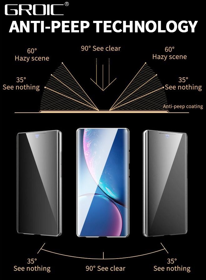 Compatible with Samsung Galaxy A54 6.4 inch, Anti Peeping Clear Double Sided Tempered Glass, Magnet Absorption Metal Bumper Frame, Thin 360 Full Protective Phone Case for  Samsung Galaxy A54