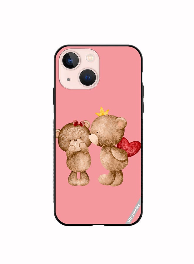 Protective Case Cover For Apple iPhone 14 Plus Bear Love Design Multicolour