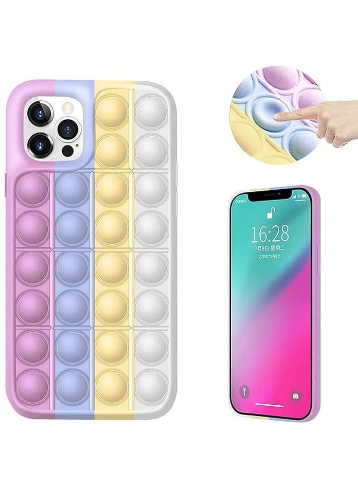 Fidget Toy Phone Case, Push Poppit Bubble Fidget Sensory Toy Protective Cover for iPhone 11 Pro