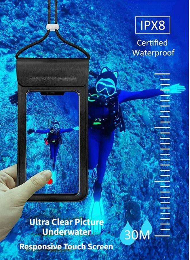 Waterproof Phone Pouch,Waterproof Phone Case For iphone 14 13 12 11 Pro Max Xs Plus Galaxy S22 S21 Ultra,Ipx8 Cellphone Dry Bag For Vacation Up To 7