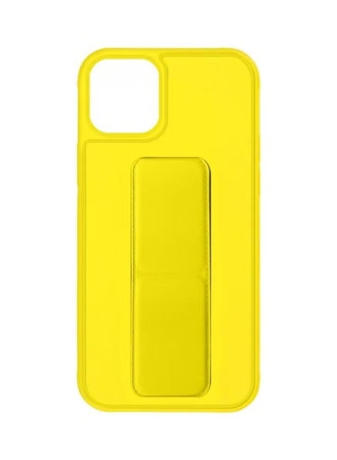 Protective Case Cover With Finger Grip Stand For Apple iPhone 11 Pro Yellow