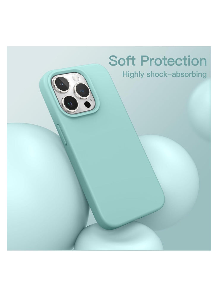 Silicone Case for iPhone 15 Pro 6.1-Inch (NOT FOR iPhone 15 Pro Max 6.7-Inch), Silky-Soft Touch Full-Body Protective Phone Case, Shockproof Cover (Bright Blue)