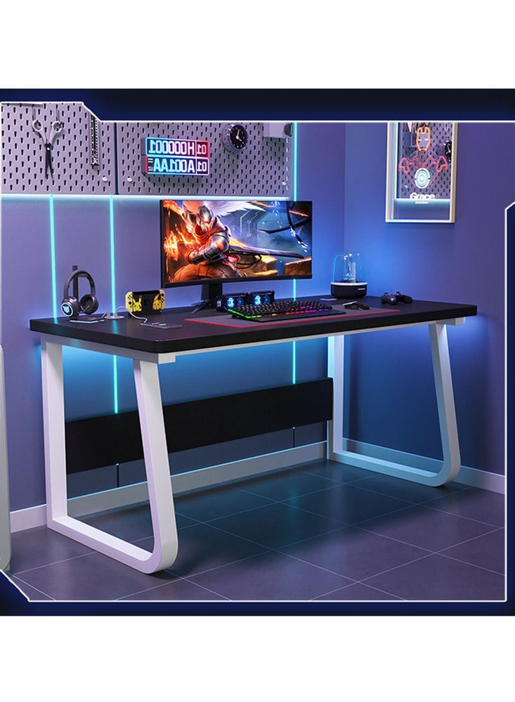 U-shaped Gaming Desk with  USB Ports,Morden Desk For Small Space ,Black(80*75*60)