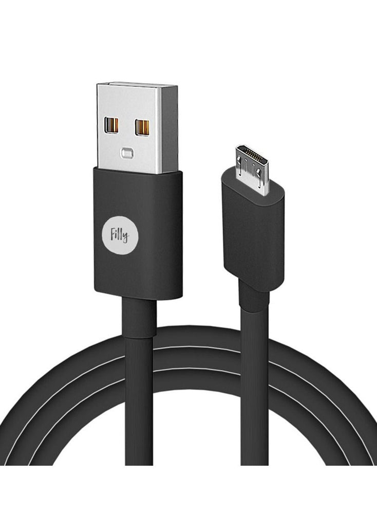 Micro to USB Cable 3m Fast Quick Charger Cable USB to Micro USB Android Charging Cord compatible for Galaxy S7 S6, Note, LG, Nexus, Nokia, PS4- Black 3M