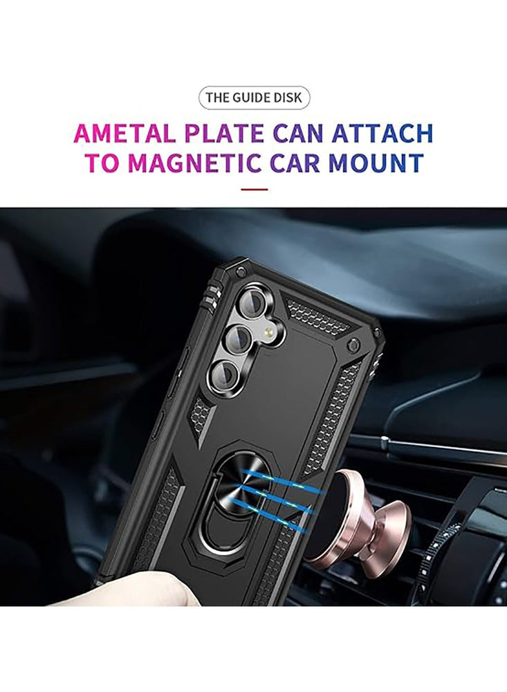 QRG for Samsung A54 5G Case, Military Grade Protective Samsung Galaxy A54 Cases Cover with Ring Car Mount Kickstand for Samsung Galaxy A54  cover - Black