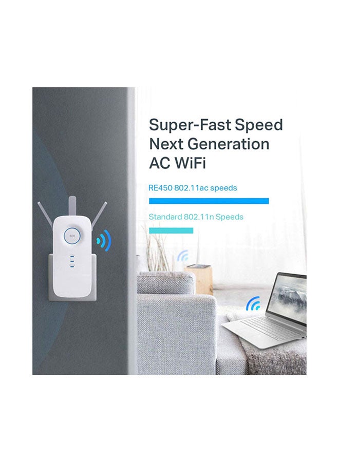 AC1750 RE450 WiFi Extender White