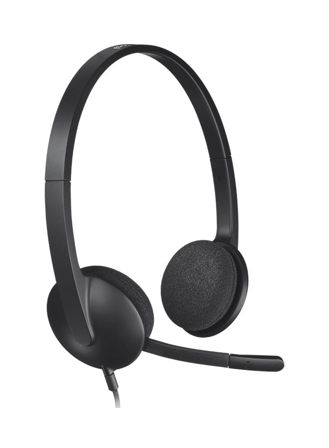 Logitech H340 Wired Headset, Stereo Headphones With Noise-Cancelling Microphone, Usb, Pc/Mac/Laptop - Black