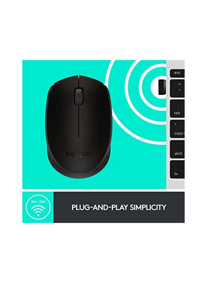 M171 Reliable Wireless Connectivity Mouse 2.4 GHz With USB Black