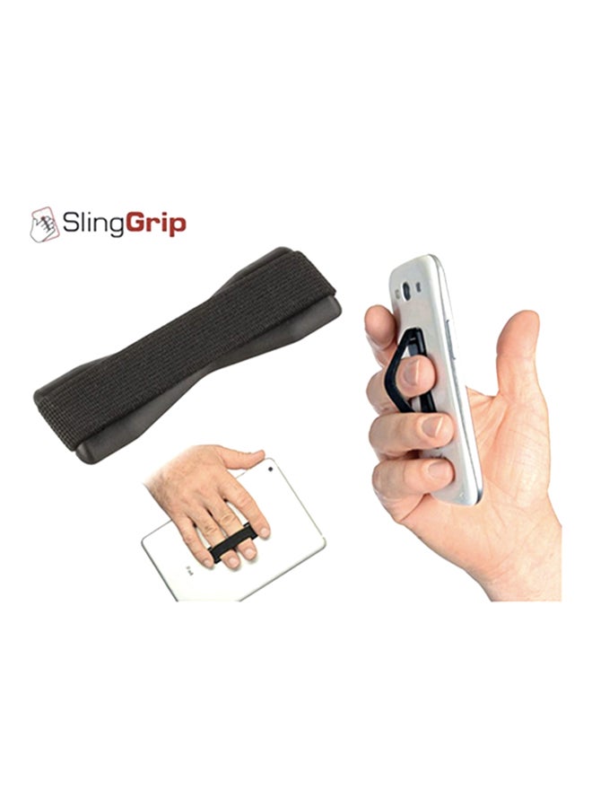 Handle Finger Grip Holder For Mobile Phones And Tablets Black