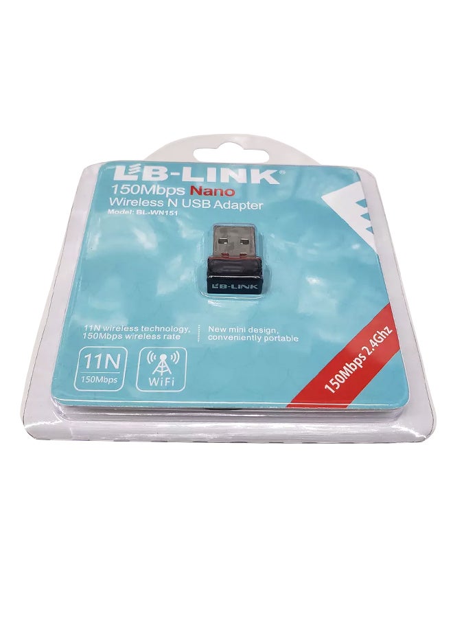 150 Mbps Mini USB WiFi LAN Adapter Black