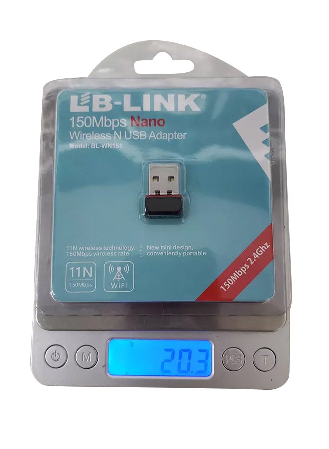 150 Mbps Mini USB WiFi LAN Adapter Black