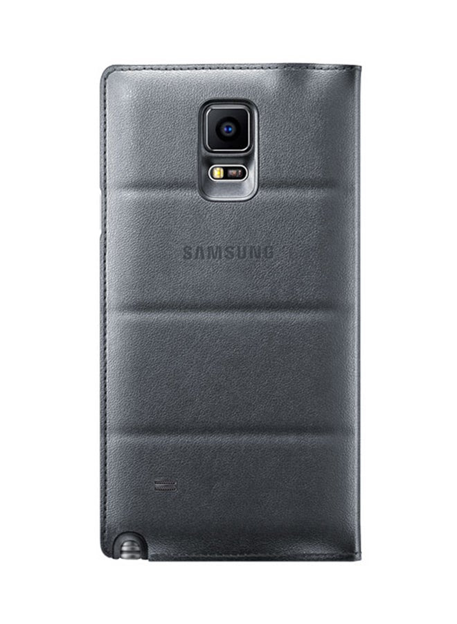 S-View Flip Case Cover For Samsung Galaxy Note 4 Charcoal Black