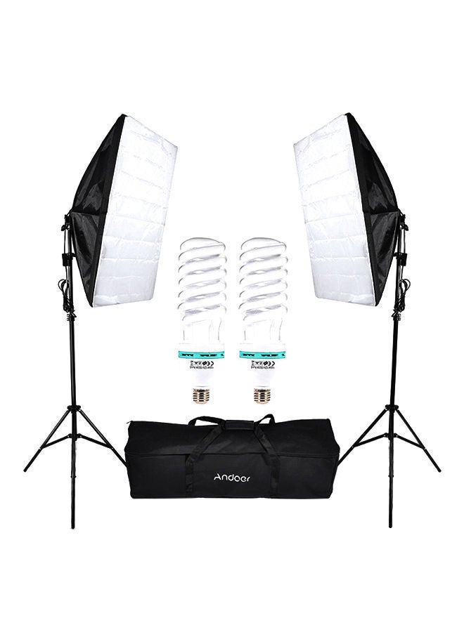 Photography Studio Cube Umbrella Lighting Tent Kit Black/White