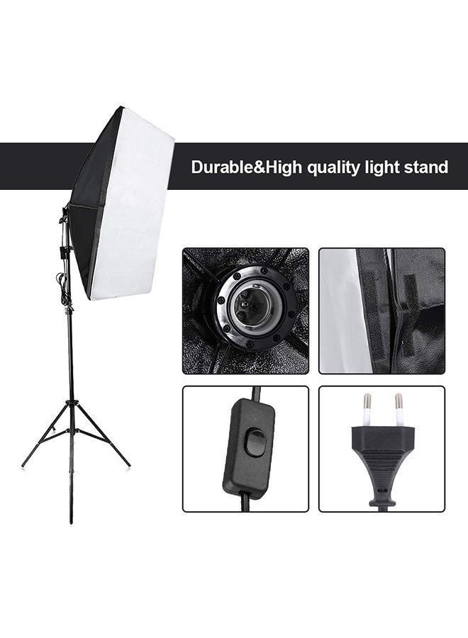 Photography Studio Cube Umbrella Lighting Tent Kit Black/White