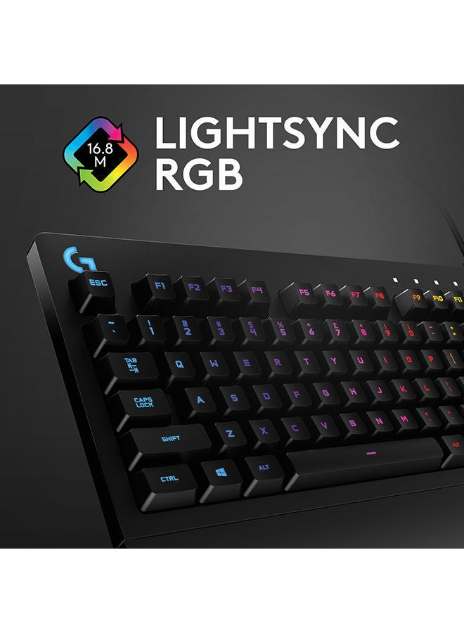 Logitech G213 Prodigy Gaming Keyboard, RGB Lightsync Backlit Keys, Spill-Resistant, Customizable Keys, Dedicated Multi-Media Keys