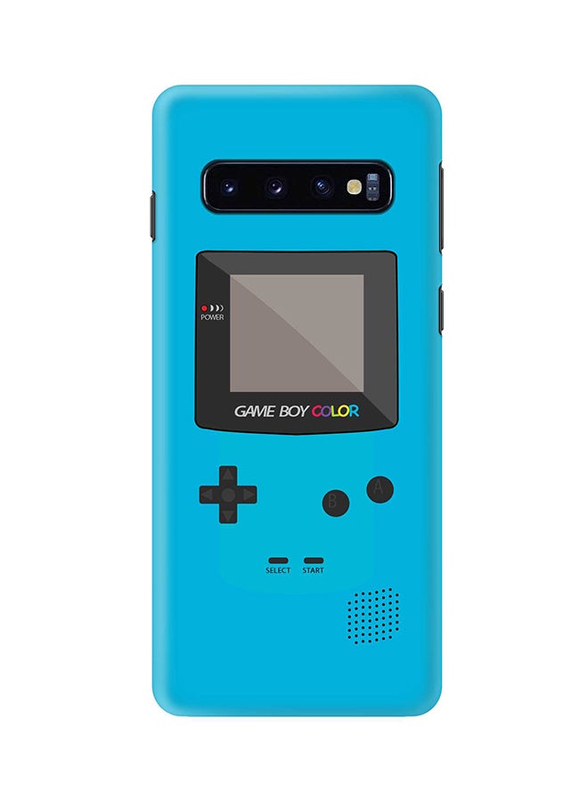 Protective Case Cover For Samsung Galaxy S10 Plus Gameboy Color - Blue