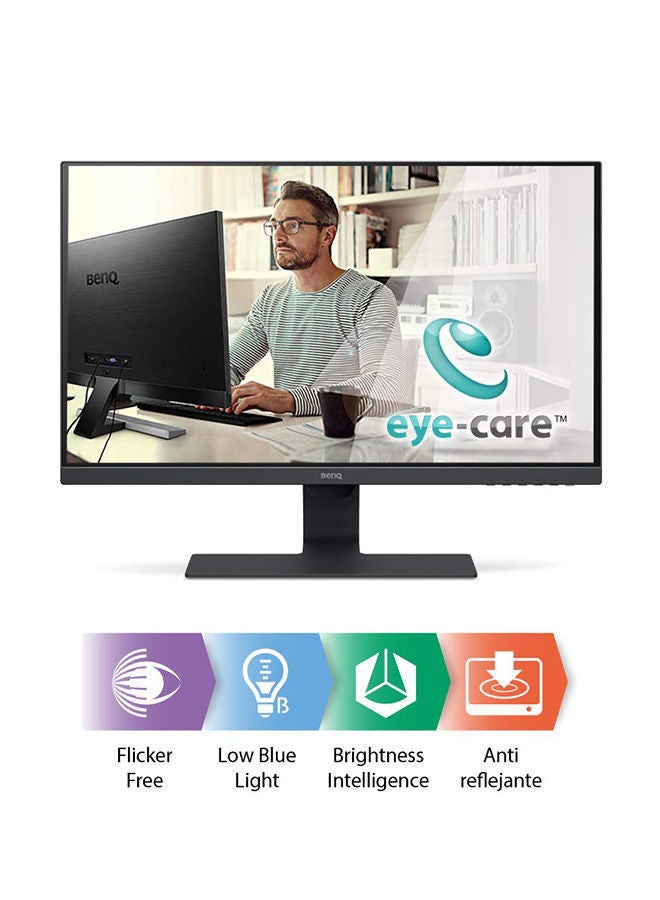 GW2780 27 inch 1080p FHD Eye-Care, IPS Monitor, Ultra-Slim Bezel, 60 Hz, Brightness Intelligence, 2Wx2 Speakers, Tilt, HDMI, VGA, Display Port, Cable Management, Flicker-Free Black