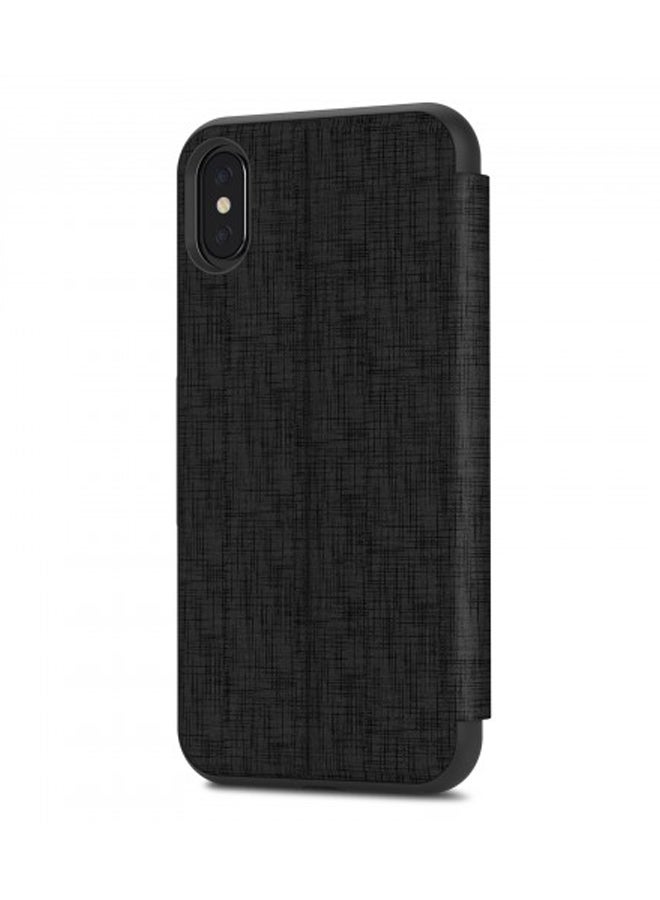 Protective Flip Cover For Apple iPhone X Metro Black