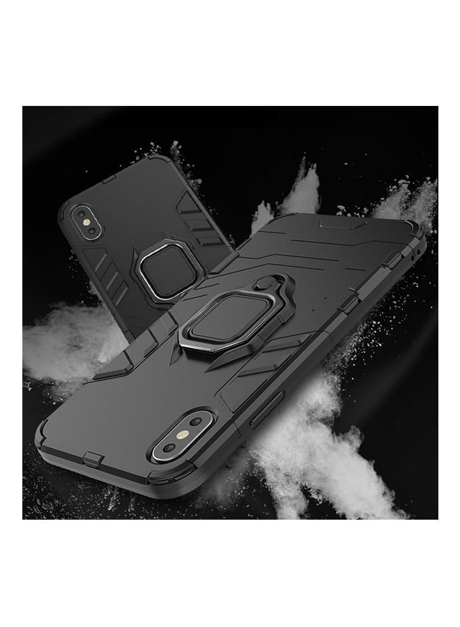 Protective Case Cover For iPhone XS Max With Car Mount Magnetic And Finger Ring Black