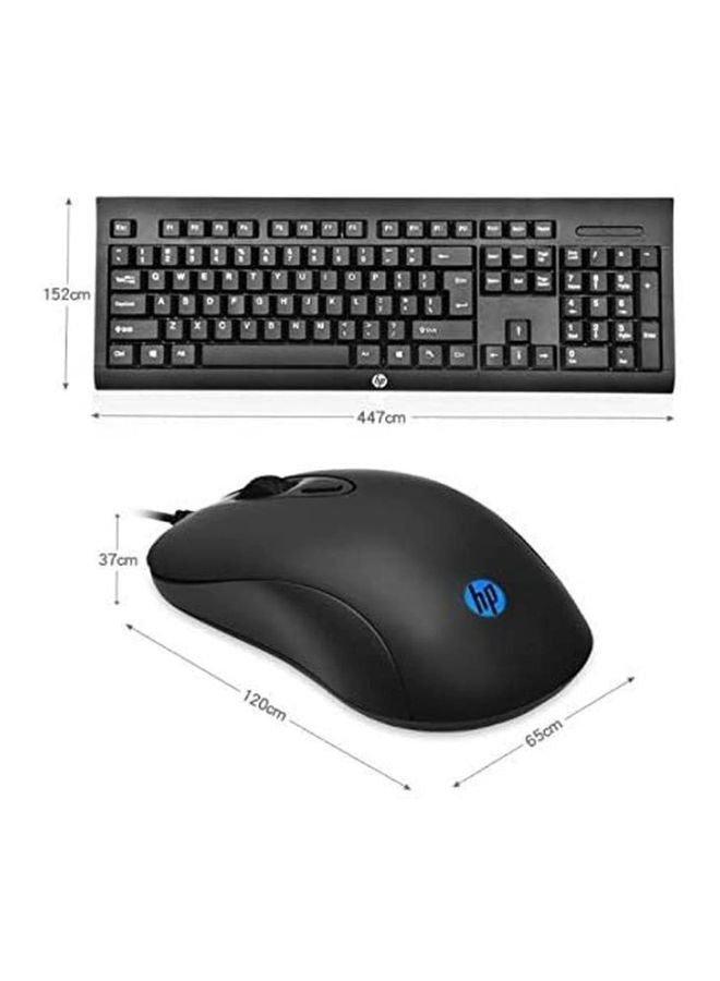 USB Wired Gaming Keyboard And Mouse Set Black