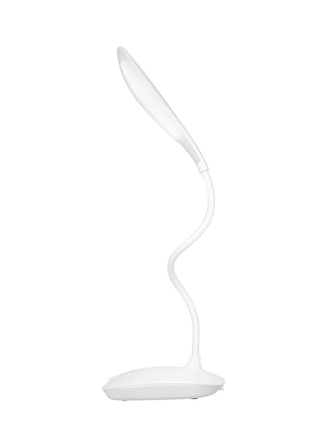 Ultralight  LED USB Rechargeable Dimmable Eye-Caring Desk Lamp Touch Control With 360° Rotatable Head Flexible Hose White 0.152kg