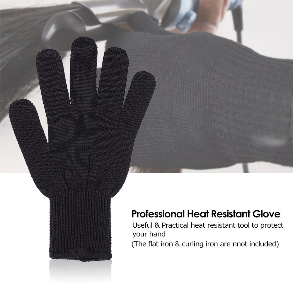 1-Piece Professional Heat Resistant Glove Black 0.028kg